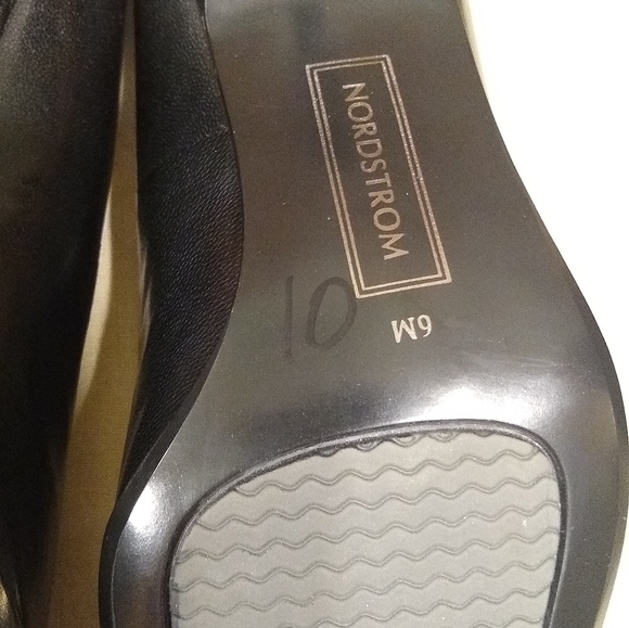 Classy Nordstrom Matte Black Leather Kitten Heels - Picture 5 of 8